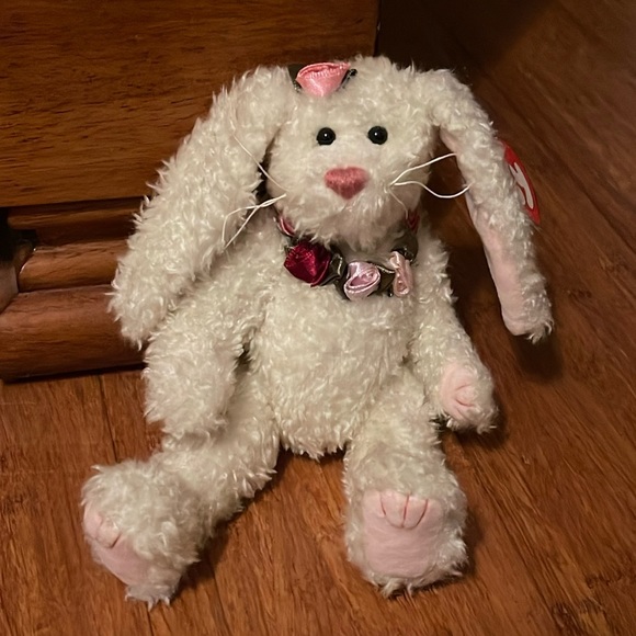 Ty Accessories - 1993 Retired Ty The Attic Treasures Collection Plush Rosalyne Bunny